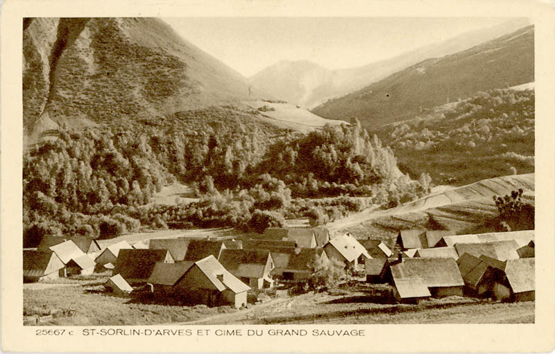 Hameau de l'Eglise  Saint Sorlin en 1930