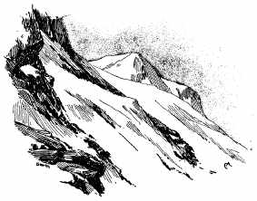 paysage de montagne dessiné par Whymper