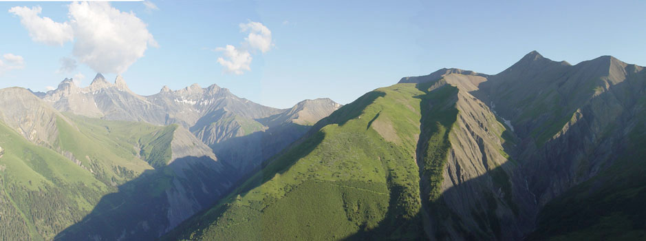 Panorama des Aiguilles  l'Agnelin