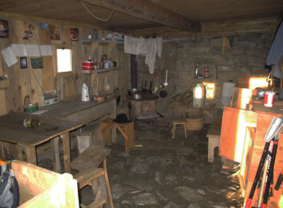 Intérieur d'un chalet d'alpage
